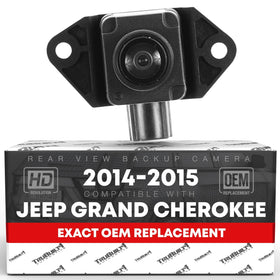 T1A rear view camera for 2014-2015 Jeep Grand Cherokee enhances parking awareness.