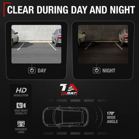 T1A rear view camera for Ram 3500—backup shot aids safe parking.