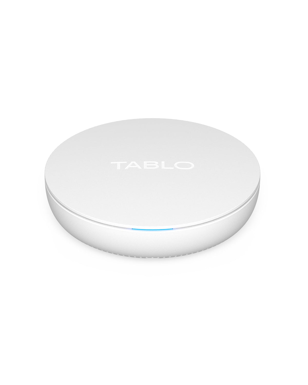 Tablo 4th Gen 2-Tuner OTA DVR front view showing compact home setup for free TV