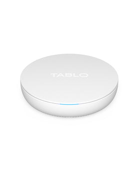 Tablo 4th Gen 2-Tuner OTA DVR front view showing compact home setup for free TV