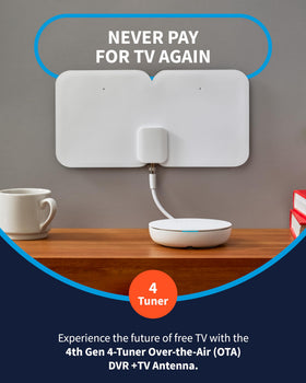 Tablo indoor antenna covers 35-mile range for free local channels.