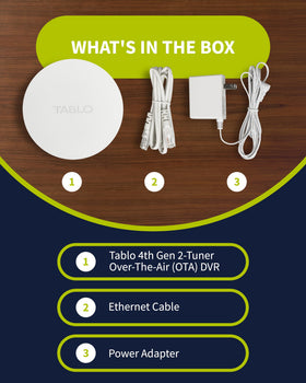 Compact Tablo streaming to various devices via Wi-Fi