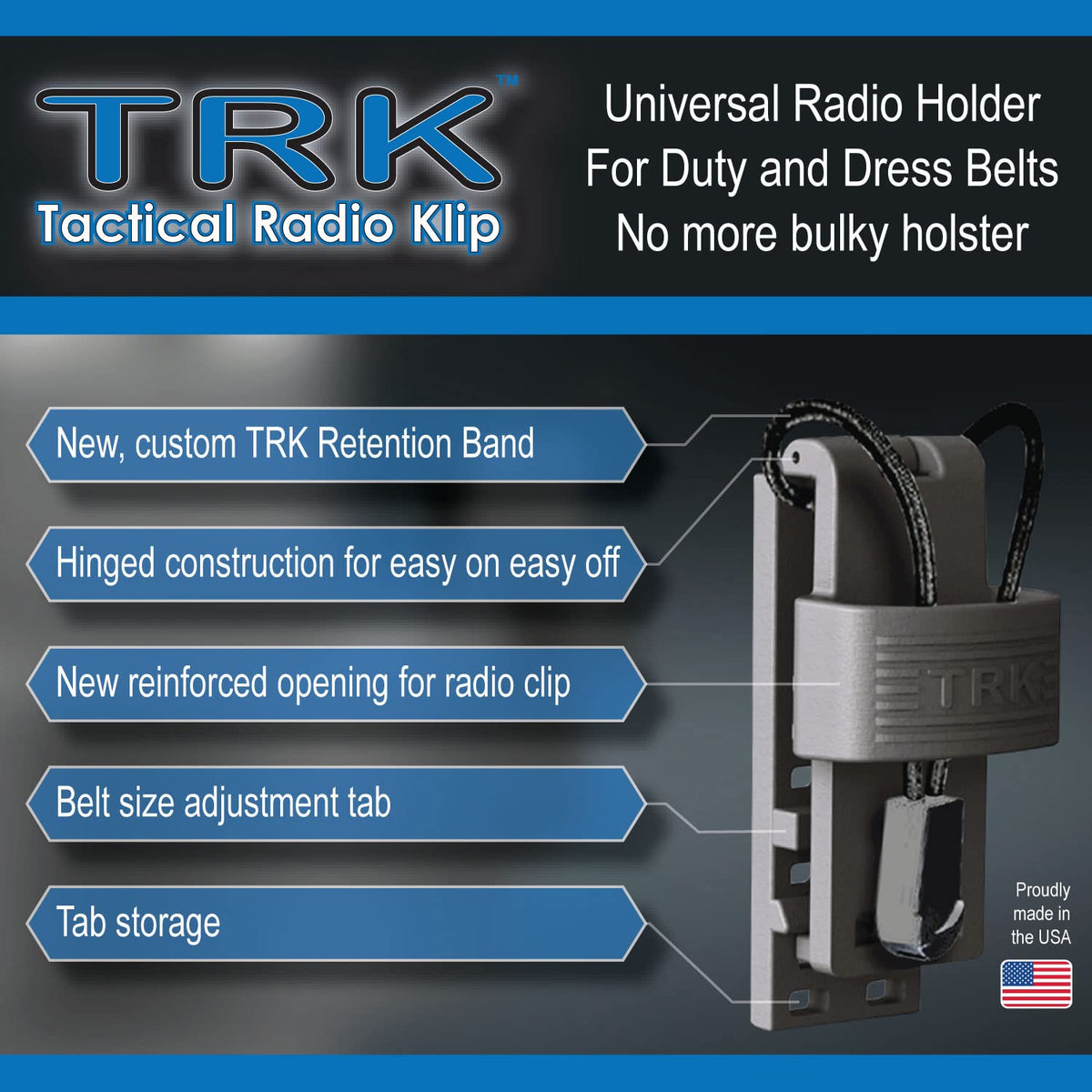 On-duty gear integration with TRK for dependable access