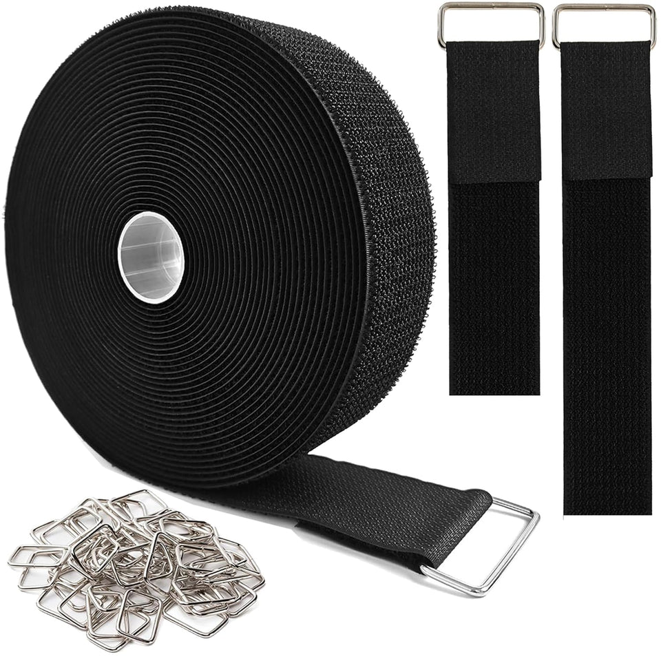 TACVEL 2x16ft hook loop strap securing cables for organized storage.