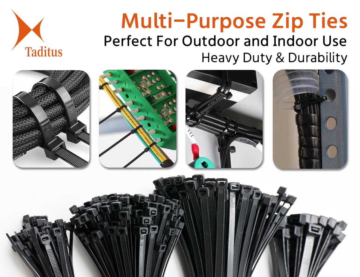 Taditus trimmed zip tie tail with clean cut demonstrating neat finish and safety