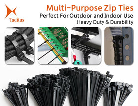 Taditus trimmed zip tie tail with clean cut demonstrating neat finish and safety
