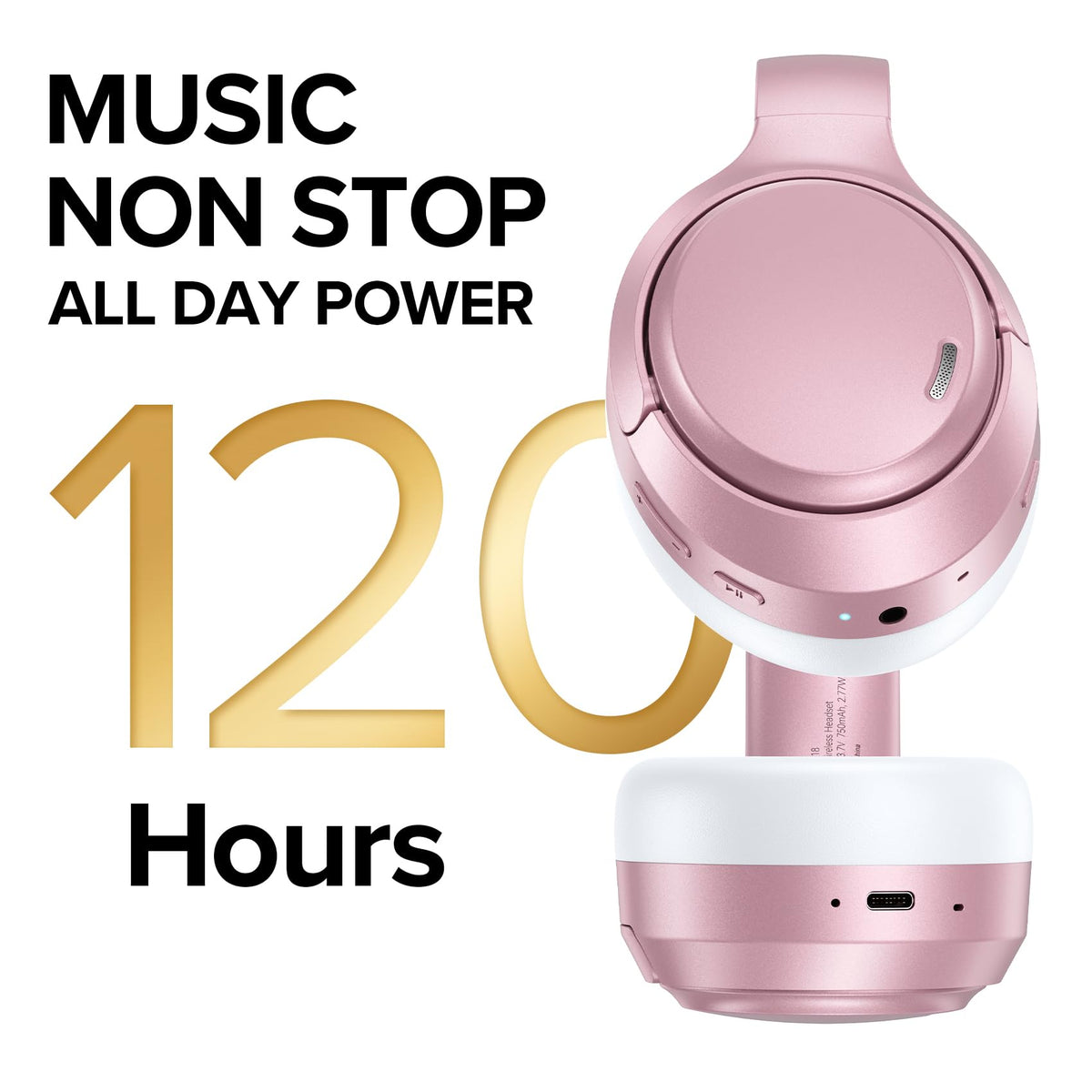 TAGRY headphones offer up to 120 hours of playback on a single charge