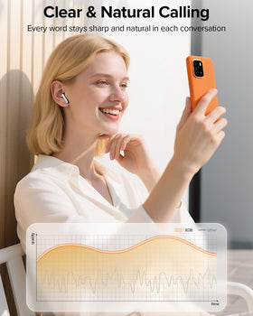 TAGRY X08 earbud worn while running showing secure fit and sweat-resistant IPX5 protection