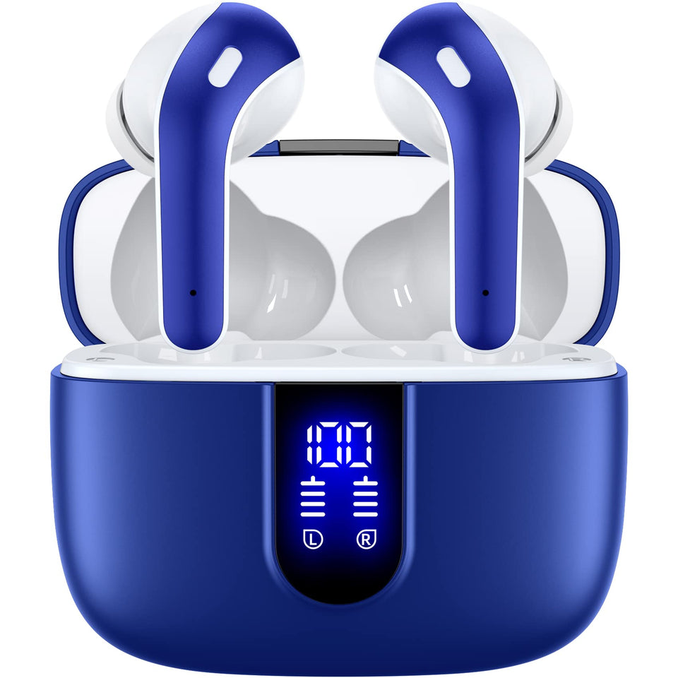 TAGRY front packaging showing earbuds and charging case, highlighting portability