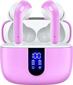 TAGRY X08 front packaging with earbuds and case showing benefit of clear display