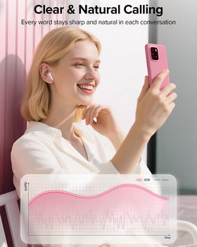 TAGRY earbud fitted in ear with silicone tip for secure comfortable seal