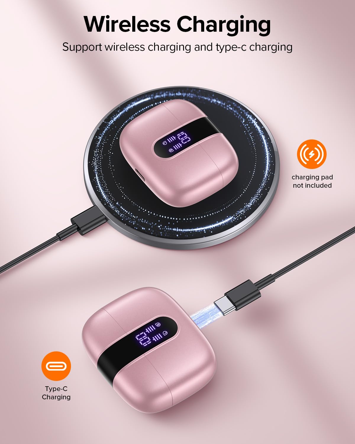 TAGRY earbuds during workout demonstrating IPX5 splash resistance benefit