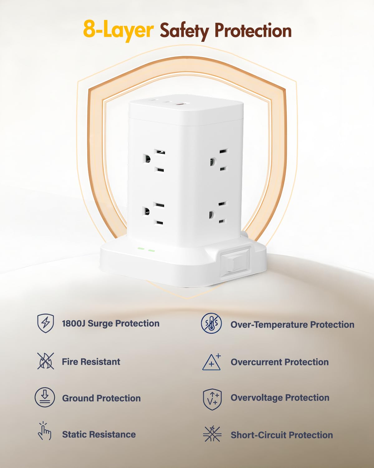 TAGZILO compact-flat-plug-design saves space behind furniture