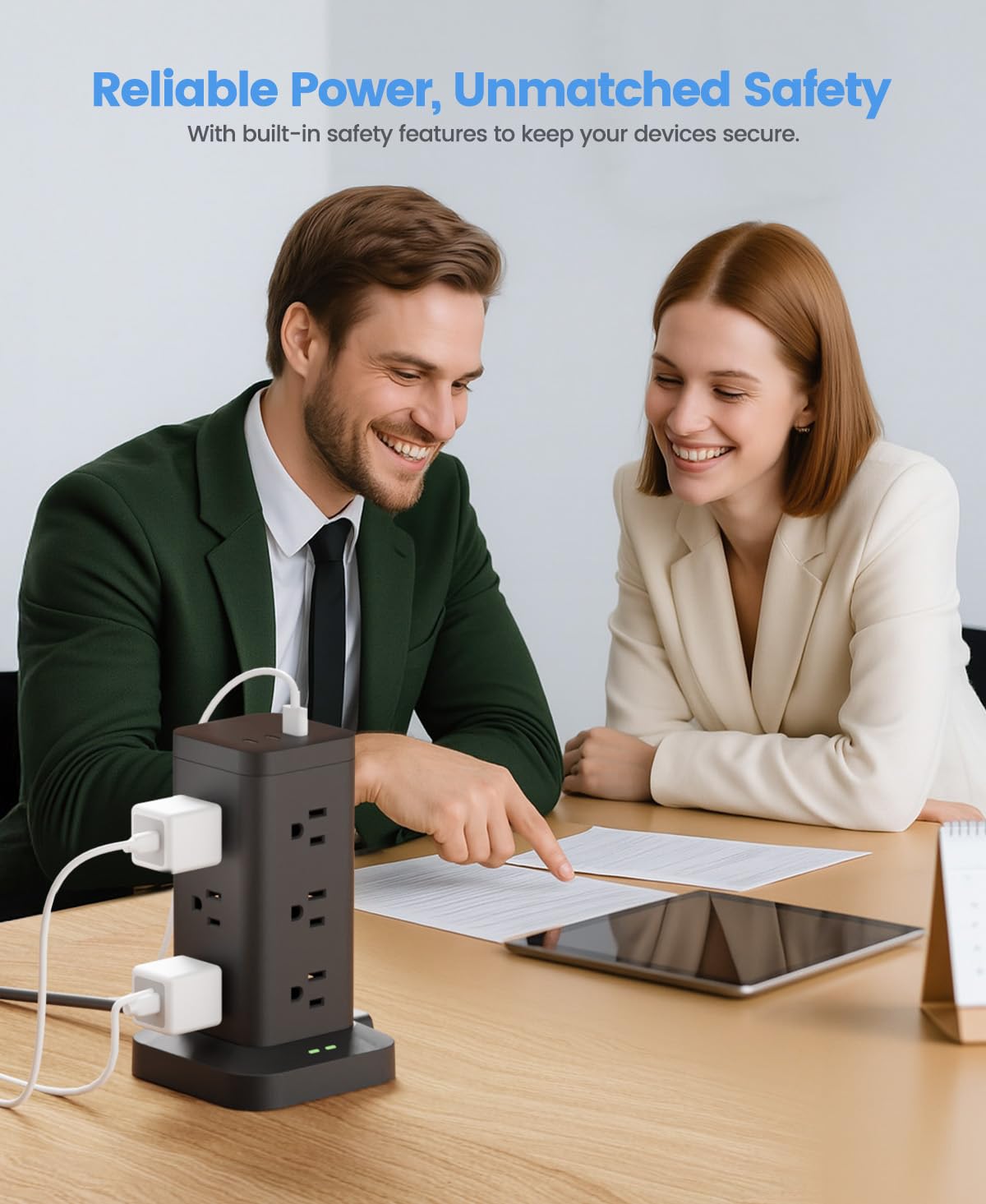 TAGZILO tower beside laptop to show scale and multi-device capability