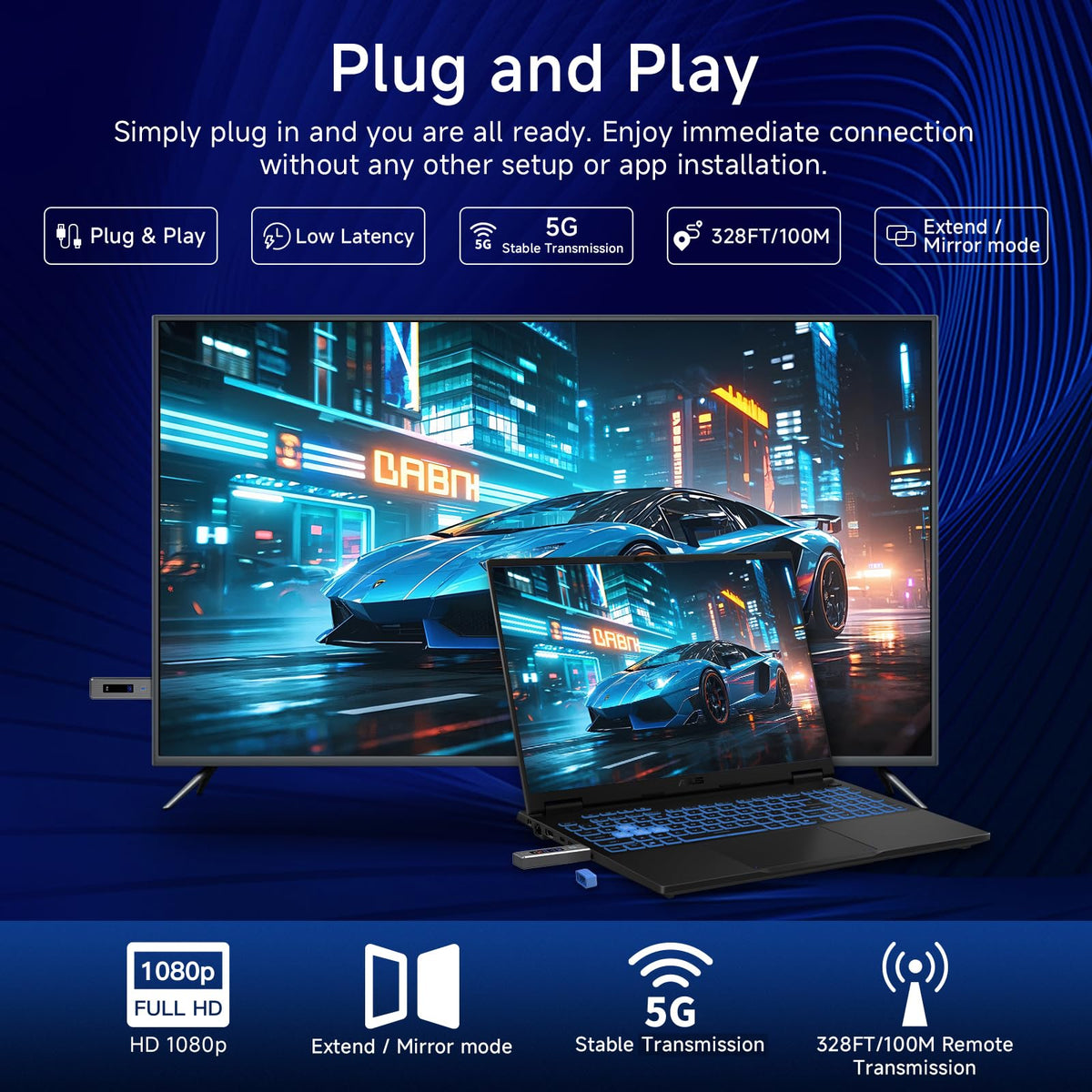 Taiquinix 4K decoding delivers crisp 1080p output for clear content on big screens.