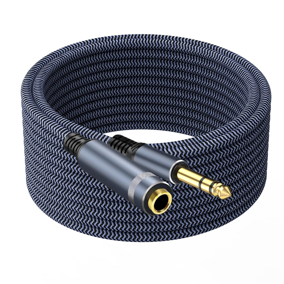 TAISUSAN quarter-inch extension cable with gold-plated connectors for clear audio.