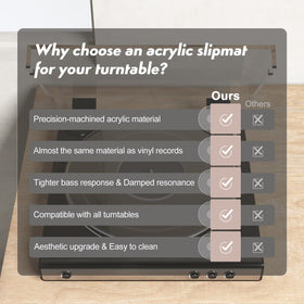 TAKMORK supports 33rpm and 45rpm records for versatile use.