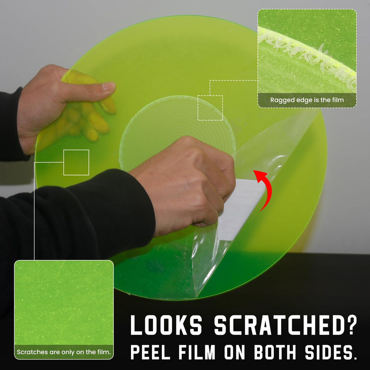 TAKMORK Protective film on slipmat keeps it pristine before use.