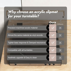 TAKMORK slipmat helps preserve listening clarity across tracks