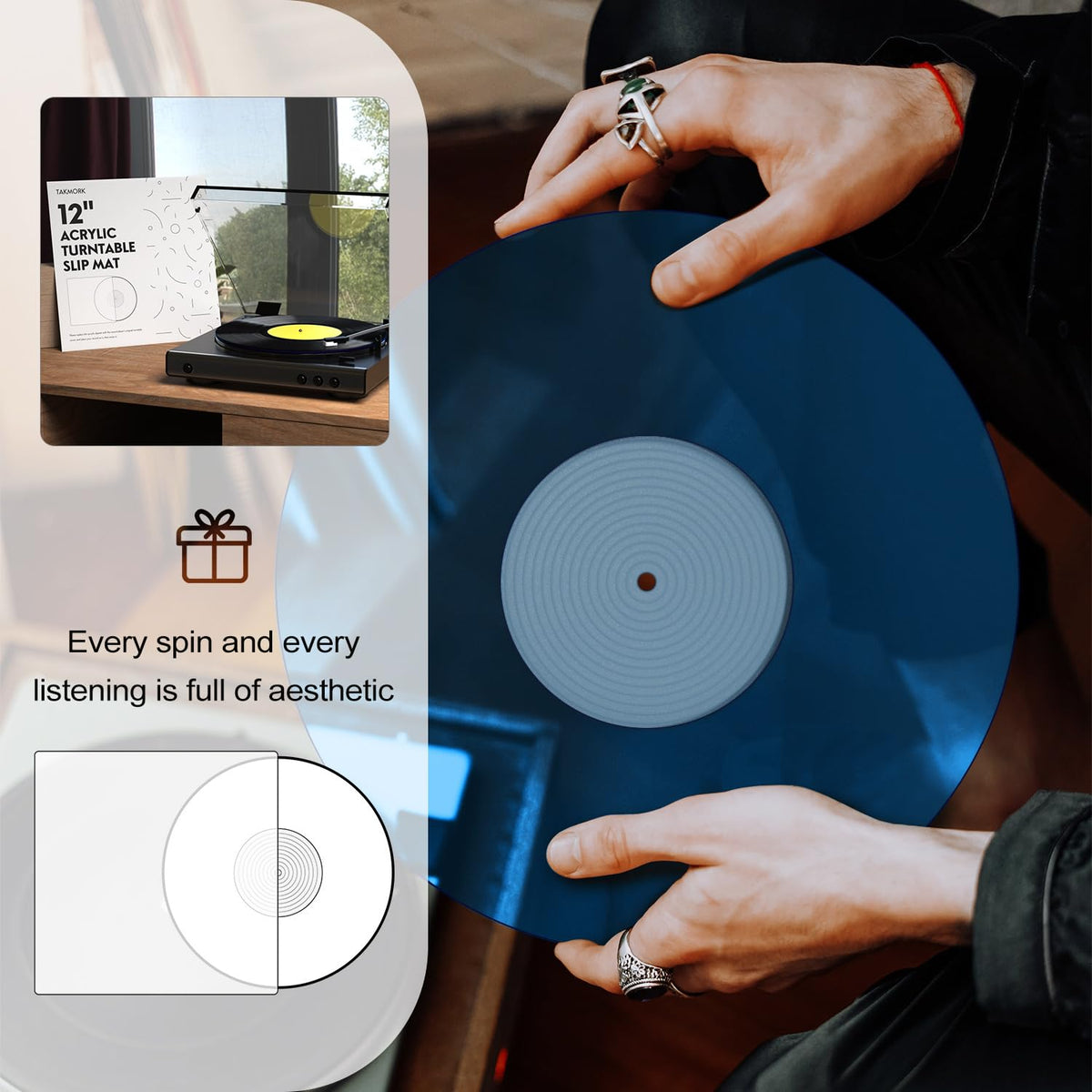 TAKMORK blue slipmat with tight protective film on both sides