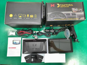 TAKTORA scale with hand to show compact size and portable convenience