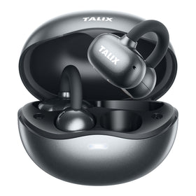 TALIX X6 open-ear earbuds front view for lightweight all-day comfort
