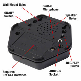Talking Tile audio-in port lets recording from CD, PC, or phone.