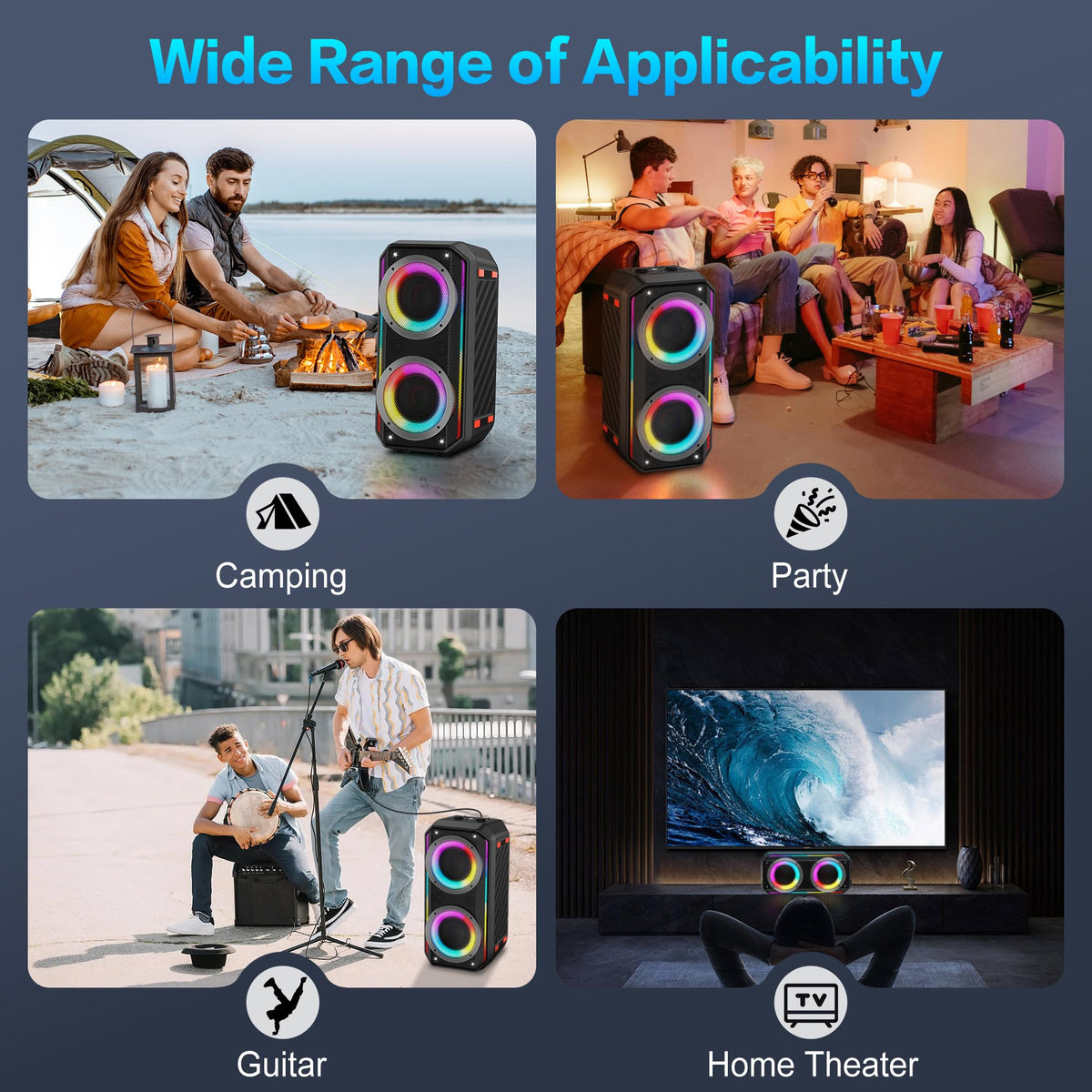 TAMPROAD Q66 battery pack supports long outdoor playback.