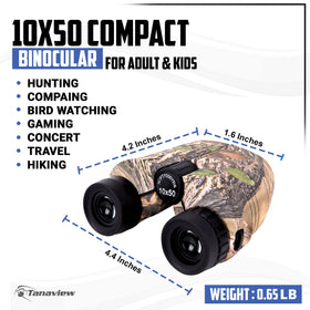 Tanaview lightweight, travel-friendly binoculars are easy to carry on hikes or cruises.