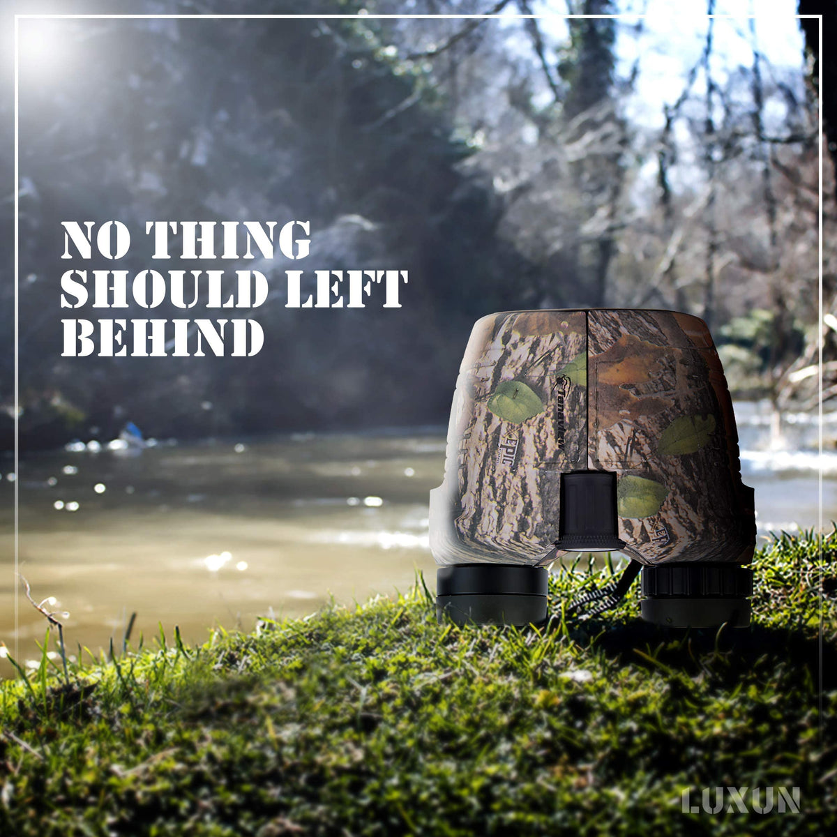 Tanaview rubber armour provides a secure grip and shock resistance in rugged outdoor use.