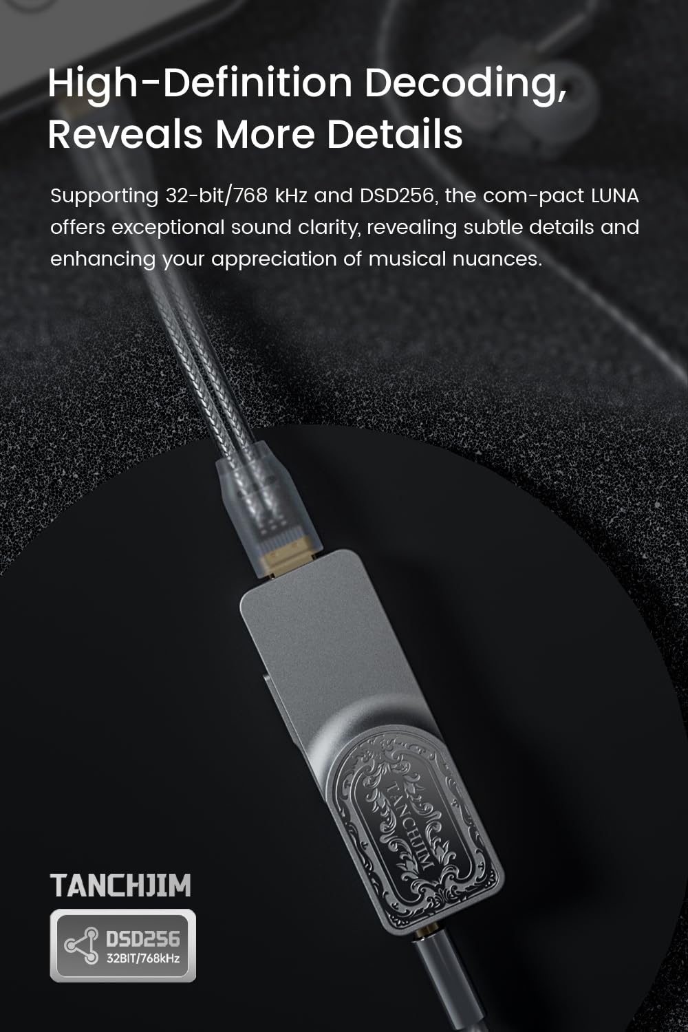 TANCHJIM Luna power-supply architecture closeup highlights ultra-low-noise design