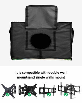 T&H XHome cover on mounted TV outdoors protecting from rain benefit