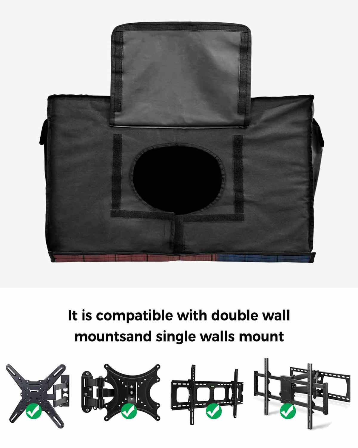 T&H XHome wall-mount compatible cover shown on bracket
