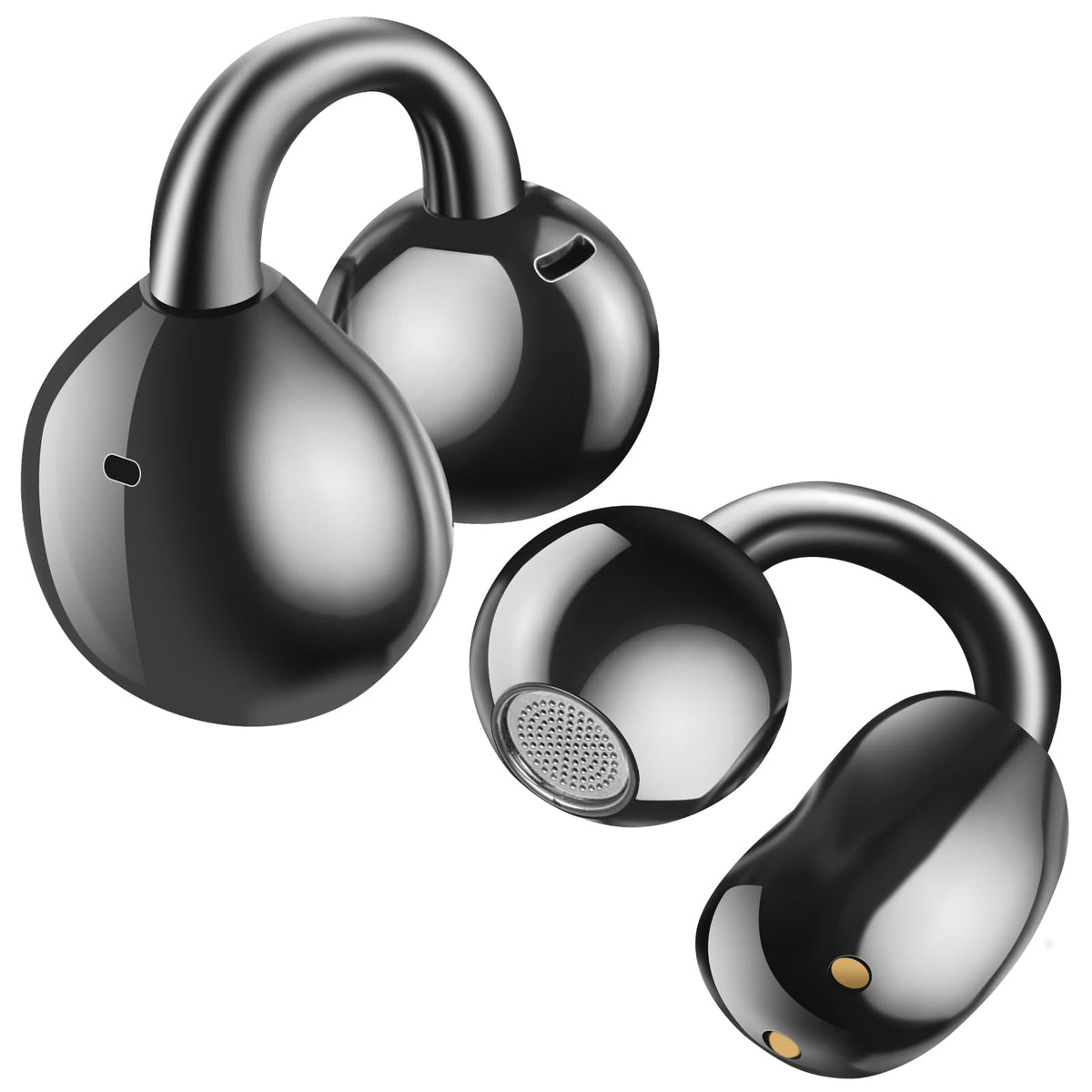 TANFESO Ultra Open-Ear Buds with digital display case for easy charging on the go.
