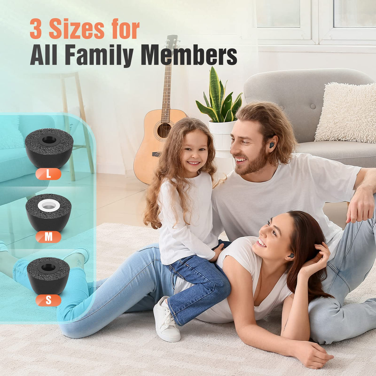 Tang Town memory foam tips with slow rebound for consistent shape.