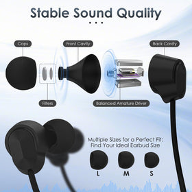 TANKASE earbuds in ear during exercise showing sweat resistance benefit