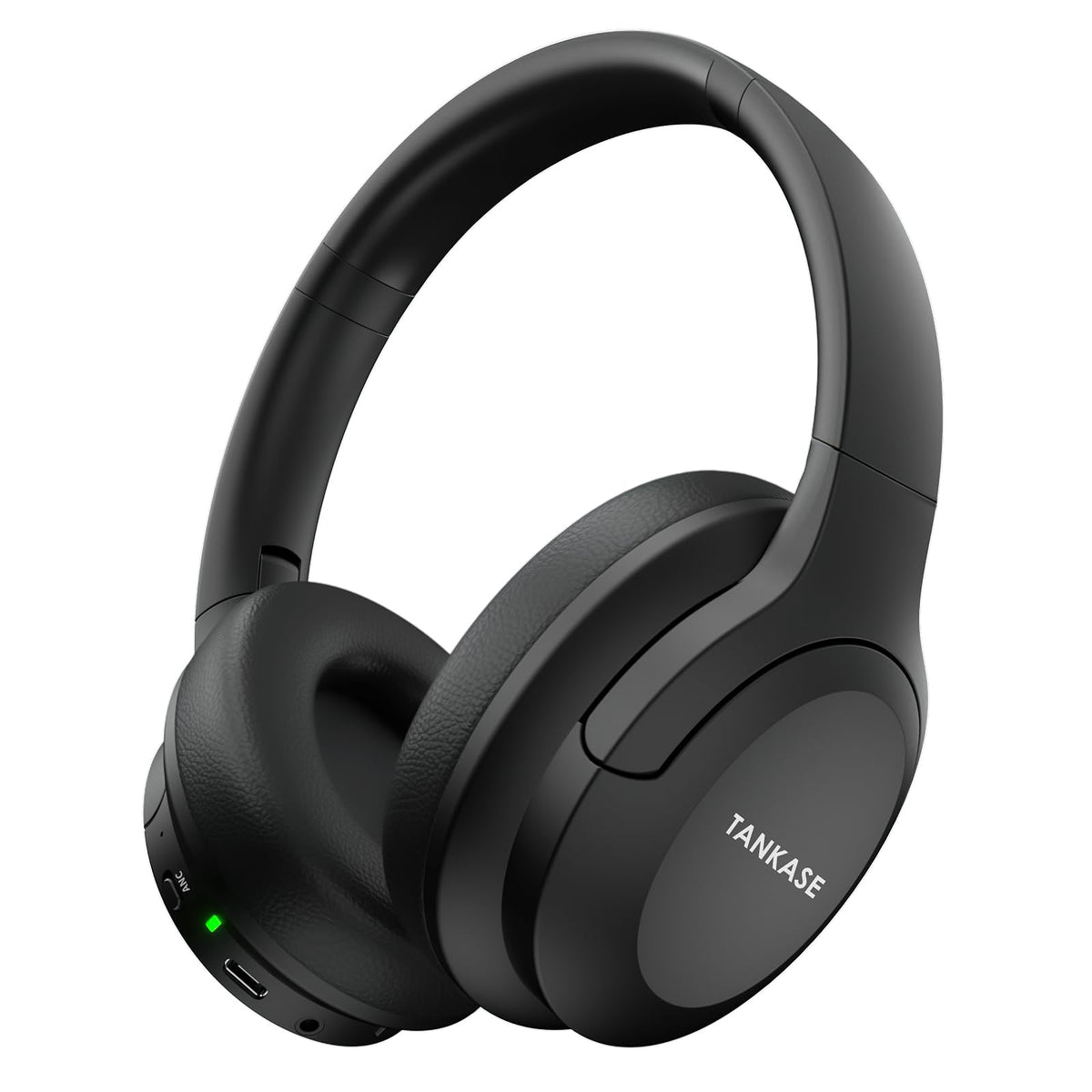 TANKASE front view showing headphones and brand, clear design and portability