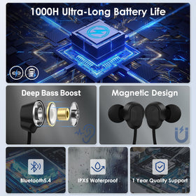 TANKASE magnetic earbuds close-up showing secure docking and tangle reduction