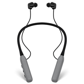TANKASE neckband front view showing sleek silver design and comfortable fit