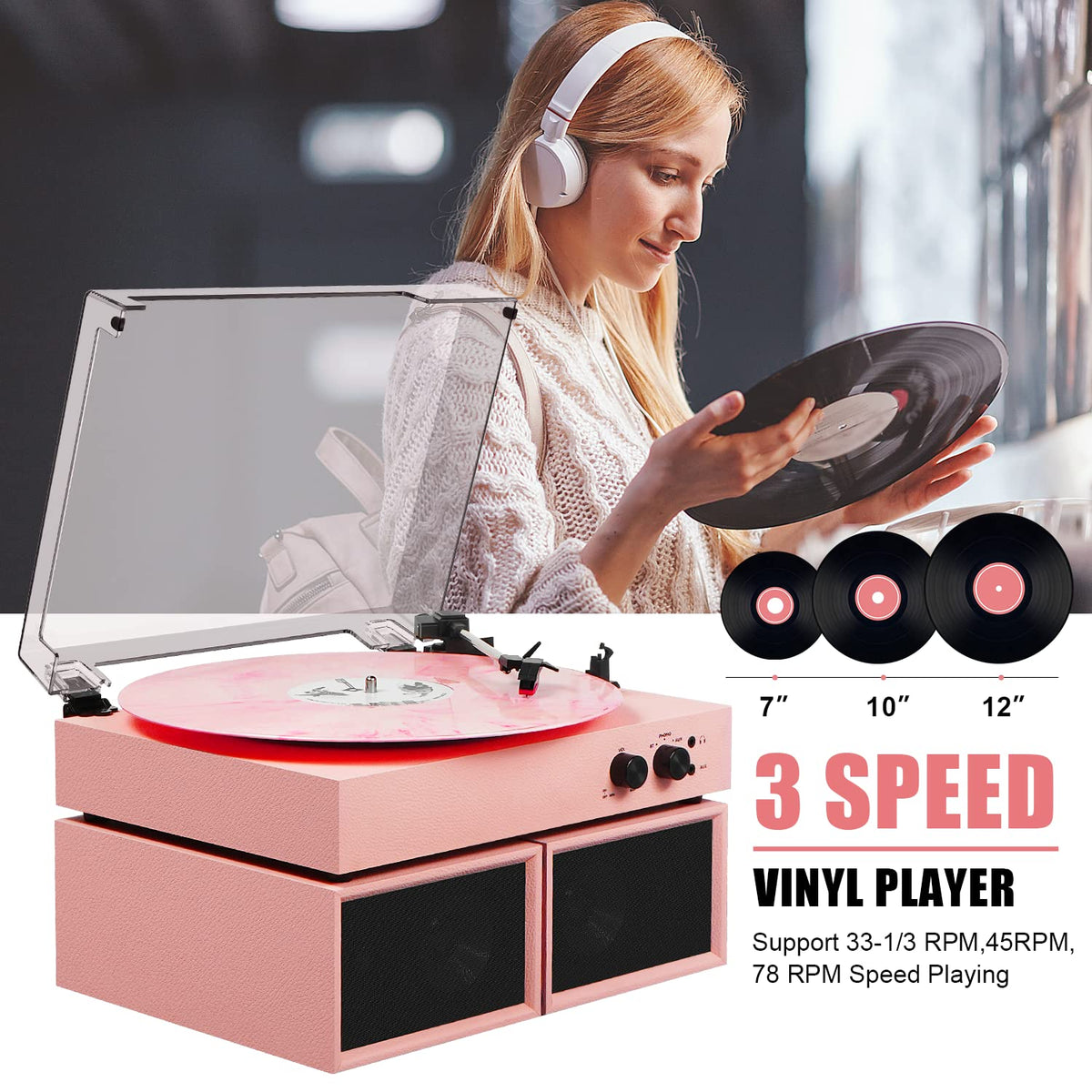 Tanlanin aux input and headphone jack for private listening.