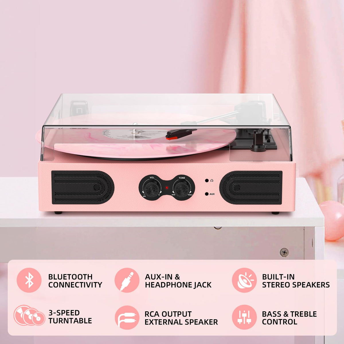 TANLANIN bass-treble control enhances listening experience.