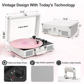 TANLANIN Bluetooth and AUX connections simplify wireless or wired listening.