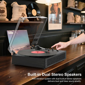 TANLANIN clear dust cover open protecting records while remaining display-ready
