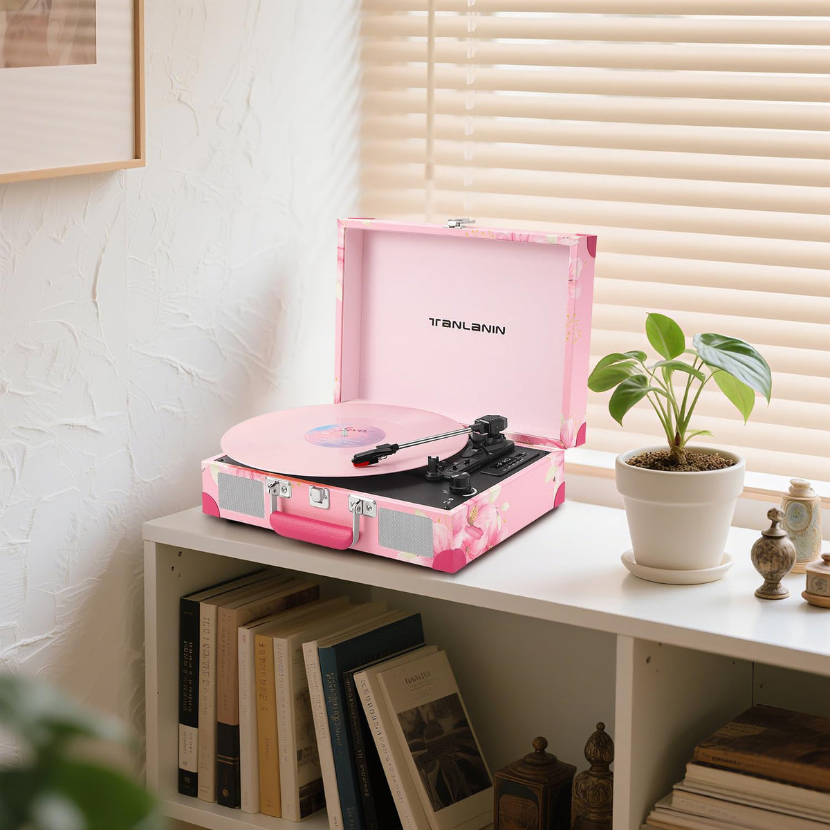 TANLANIN in a bedroom display shows decorative cherry blossom design and room-enhancing benefit