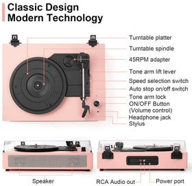 TANLANIN platter and tonearm detail illustrating precise tracking and reduced vibration benefit