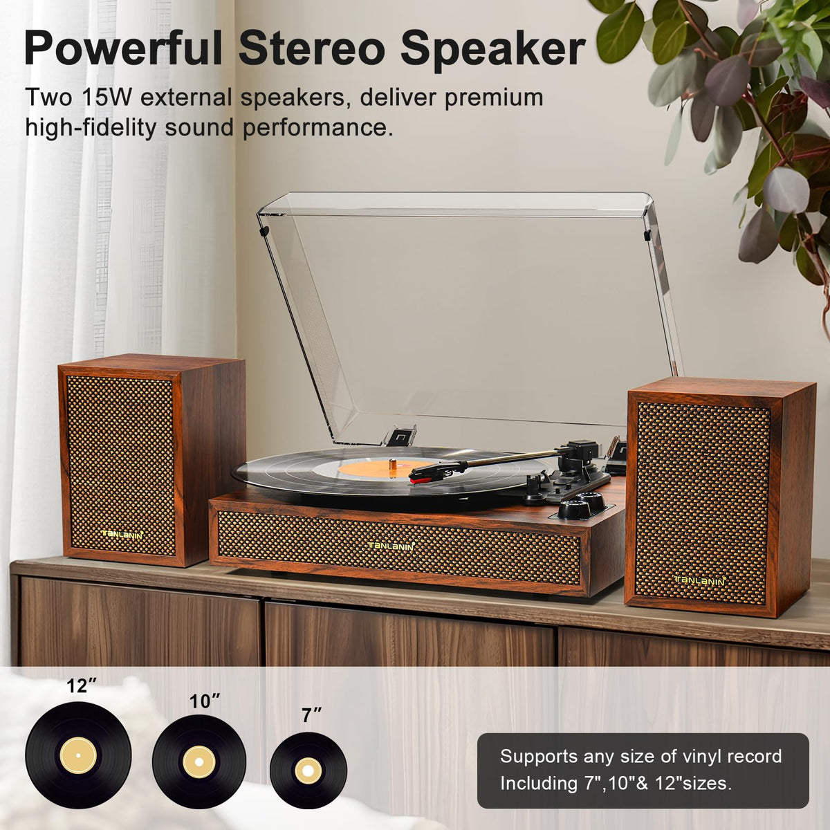 TANLANIN paired stereo speakers delivering room-filling balanced audio