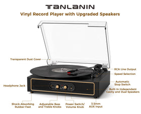 TANLANIN tone controls close-up with bass and treble knobs for personalized sound