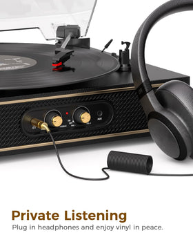 TANLANIN transparent dust cover open to reveal vinyl inside