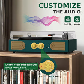 Tanlanin vinyl record player with Bluetooth enables wireless streaming