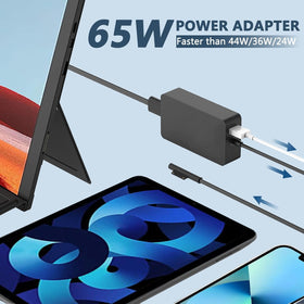 Tanmuct 65W Surface Pro Charger US plug for quick setup